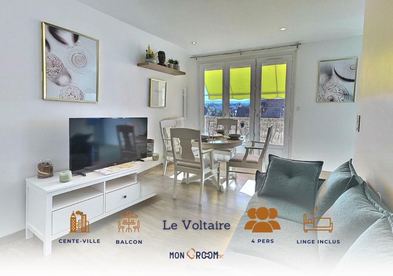Le Voltaire - Balcon - 2 Chb - 3 Lits - 2 Min Gare Et Cente-Ville - Mon Groom Troyes Eksteriør bilde